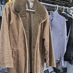 J. Jill Tan Corduroy Teddy Jacket
